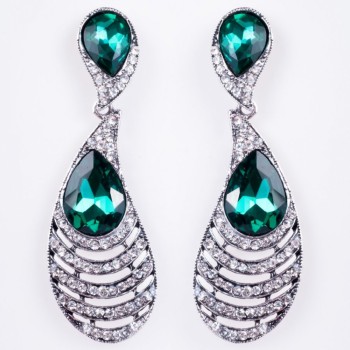 Обеци с кристали «люстри» «шанделери» «пера»