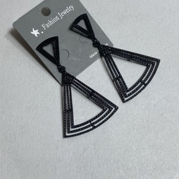 Дълги вечерни обеци, дължина 6,5 см