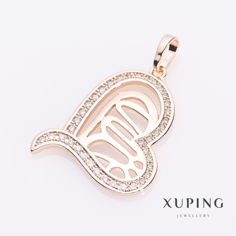 Висулка Xuping «Сура Сърце» златист цвят, диаметър 2,4 см