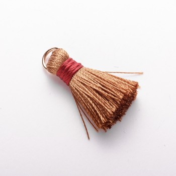 Заготовка за ръкоделие: миниатюрна копринена четка с халка „коприна“ Lсм, диаметър 5 мм, цена за 1 бр