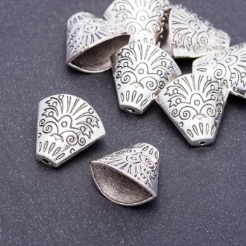 Фурнитура — крайник за мъниста, диаметър 18x19x7 мм, отвор 5 мм, фасовка 10 бр