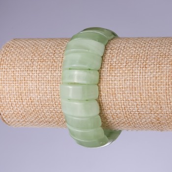 Гривна от оникс, звено 22х8 мм на еластична нишка