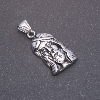 Кулон Лик сив метал 20×37×45 мм