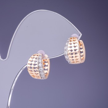 Обеци Xuping 8х13 мм «позлата 18К»