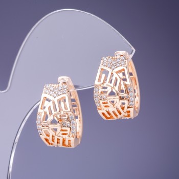 Обeци Xuping 12×18 мм с позлата 18К