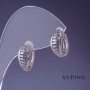Обеци Xuping 13×7 мм родий