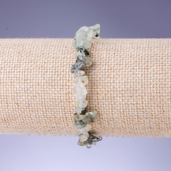 Гривна от пренит, късчета 8×5 мм, дължина 18 см, еластична основа