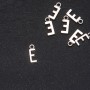 Фурнитура висулка буква «E» 17х7 мм фасовка 20 грама (+ - 30 бр.)