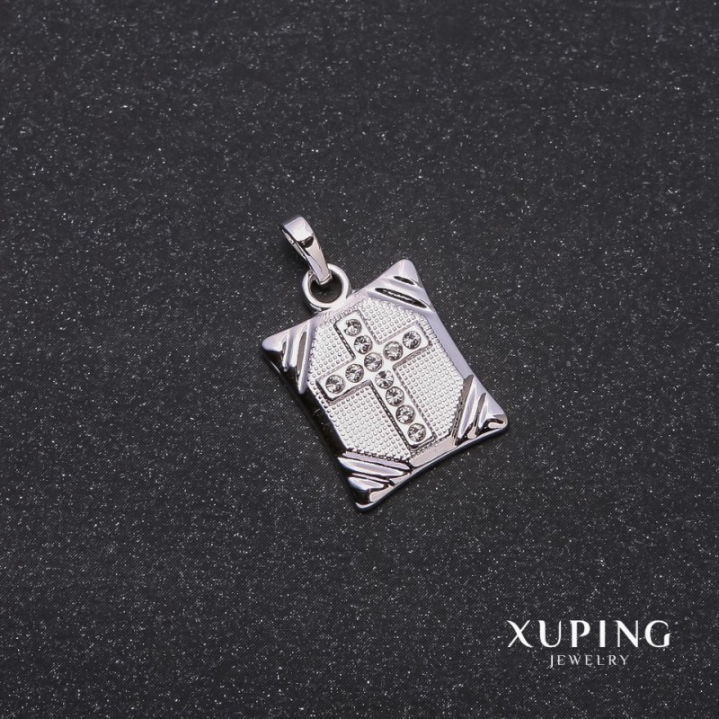 Висулка Xuping Кръст 13×15×23 мм родиево покритие