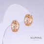 Обеци Xuping, дължина 16 мм, дебелина 7 мм позлата 18К