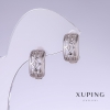 Сережки Xuping, довжина 15мм, товщина 8мм родій