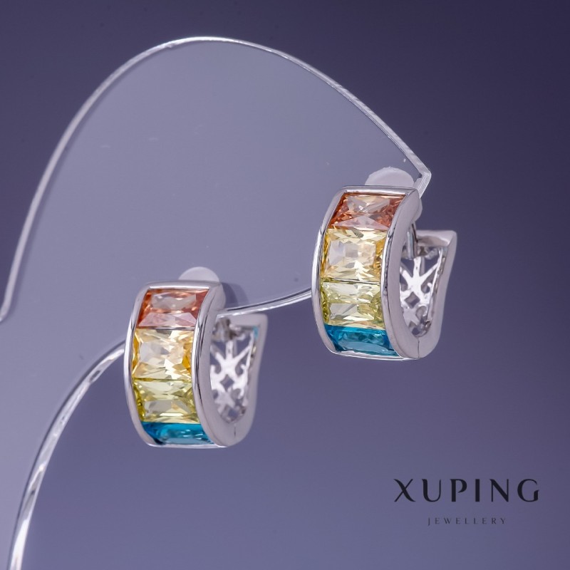 Обици Xuping 14×7 мм позлатени