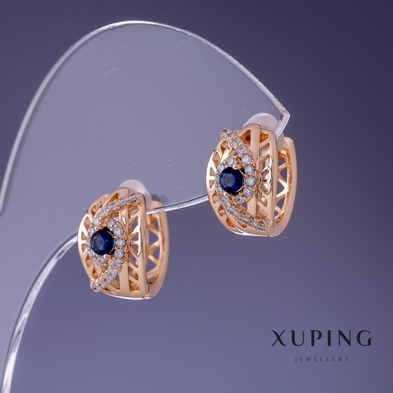 Обeци Xuping 15×9 мм «позлатено със злато 18К»