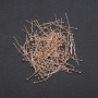 Фурнитура щифт с топче на края, жълт метал, дължина 20 мм, 10 г