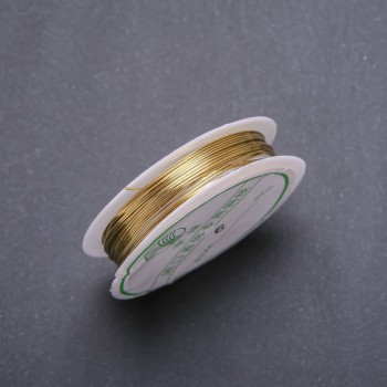 Жило за украса лимонено-златисто, диаметър 0,6 мм, бобина, дължина 6 м
