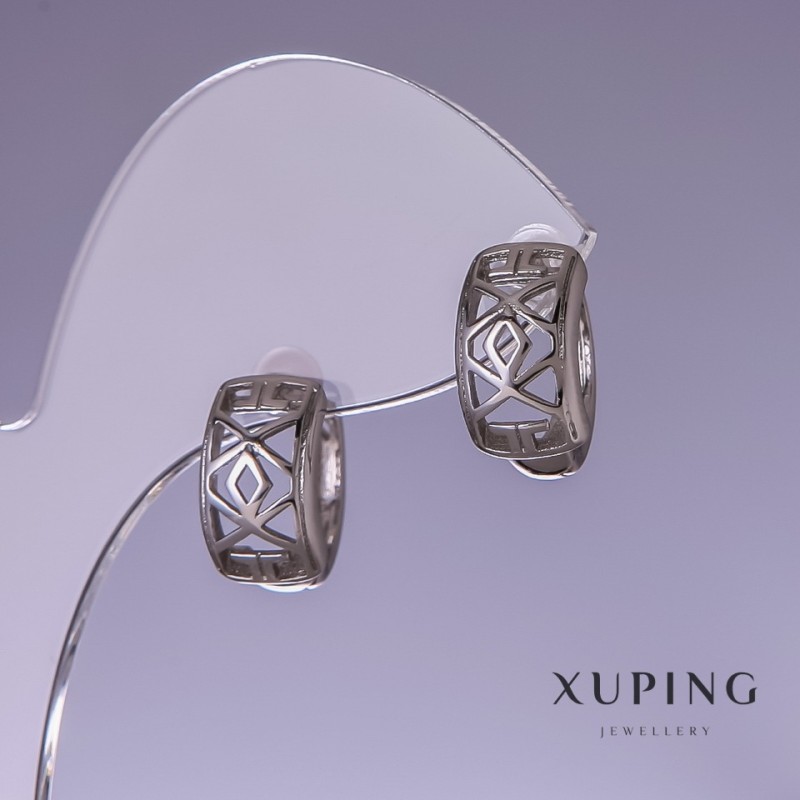 Обeци Xuping 8×14 мм родий