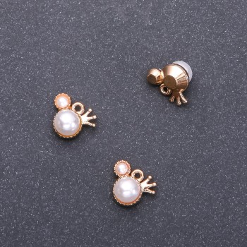 Фурнитура за висулка Корона, диаметър 11 мм, дължина 13 мм, диаметър 1,5 мм, опаковка 9 бр. (+ -)