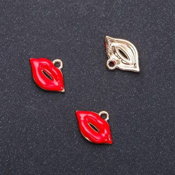 Фурнитура за висулка «Целувка», диаметър 18 мм, дължина 13 мм, диаметър 1,9 мм, опаковка 10 бр. (+ -)