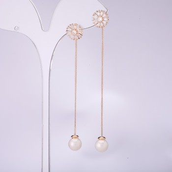 Обеци пирони дълги, серия 925 Майорка, дебелина 10 мм, дължина 80 мм, позлата