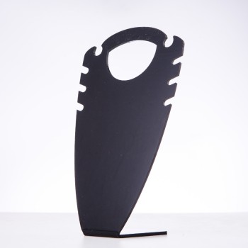 Поставка за бижута за две двойки обици, черна пластмаса, височина 195 мм, ширина 116 мм, дълбочина 57 мм