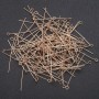 Фурнитура щифт с халка за бижута, дължина 40 мм, цвят жълт метал 0,5 кг