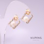 Обеци Xuping с майоркови перли 11×14 мм позлата 18К