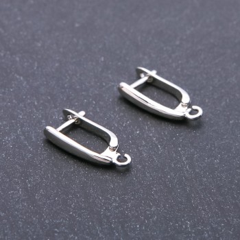 Швензи за обеци 3х15х18мм цвят «сребро» пара