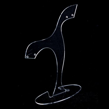 Стойка за обеци, прозрачна пластмаса, височина 140 мм