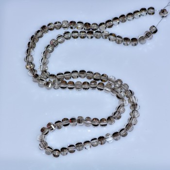 Грановани кристални мъниста в стил Сваровски, светло-сиви, с покритие, диаметър 5×4 мм, нишка 48 см