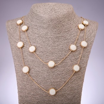 Гердан «Каскад» двуреден с жълт метал