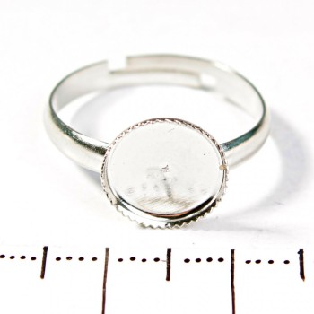 Цена за опаковка /10 бр. 10 мм основа за пръстени с назъбен ръб, кръгла