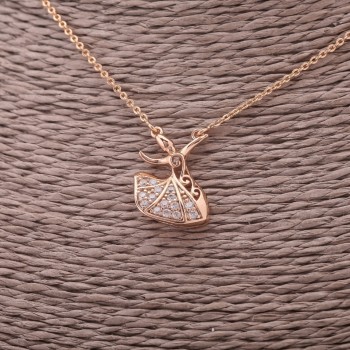 Верижка Xuping с висулка «Танцьорка» 13×18 мм, якорно плетение, дебелина 1,4 мм, дължина 44–48 см, позлатено