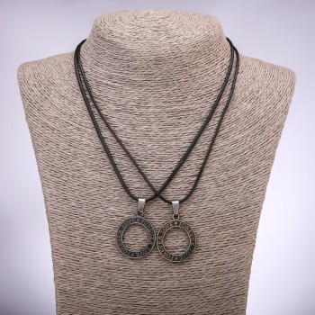 Парни медальони за приятелство – пръстени „Любов завинаги“, дължина 42–48 см, диаметър 26 мм