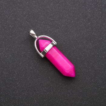 Кулон с форма на шестоъгълник «турмалин» изкуствен 8×35×40 мм