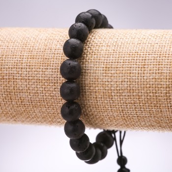 Гривна от лава, диаметър 10 мм, дължина 18–24 см, регулируема