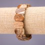 Гривна от пейзажна яшма, звено 18×14 мм, дължина 18 см, на ластик