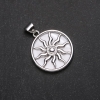 Кулон Ярило от бял перламутър, диаметър 32 мм