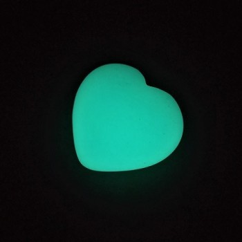 Сувенирен камък Оникс синьо сияние във формата на сърце 37×40 мм (±)