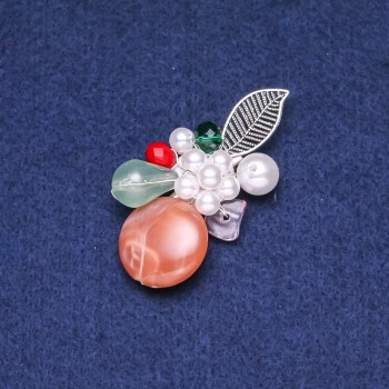 Брошка Цвете с агат 34×53 мм