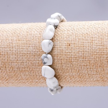 Еластична гривна от кахолонг с полирана текстура 10×12 мм (±)