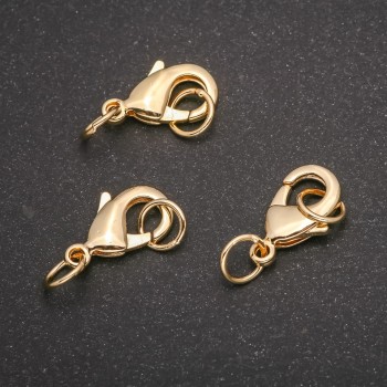 Фурнитура карабинова закопчалка 11×19 мм златист метал