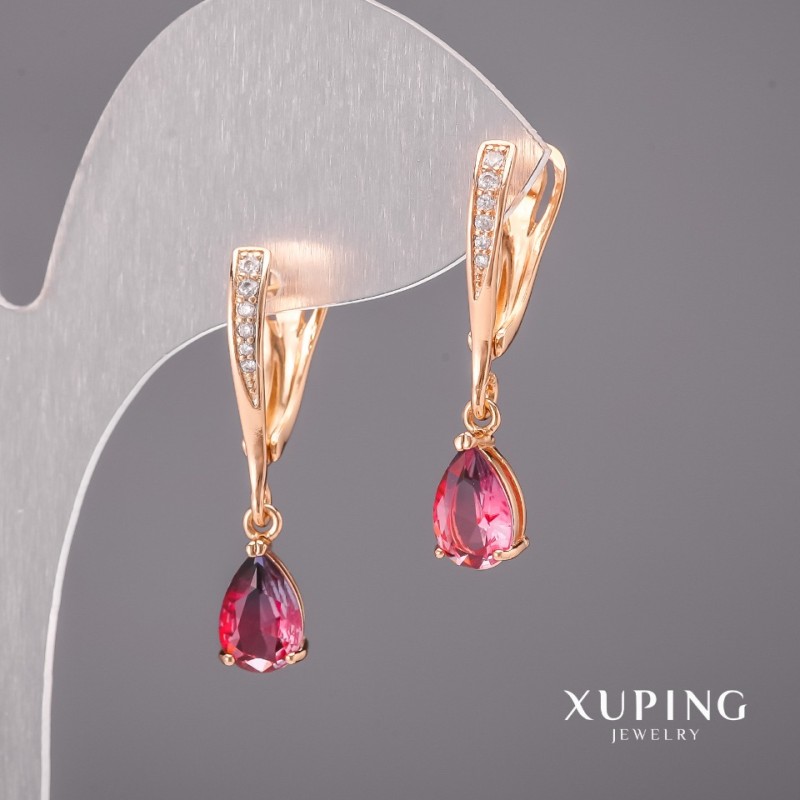 Сережки Xuping хамелеони 6х30мм Позолота 18К