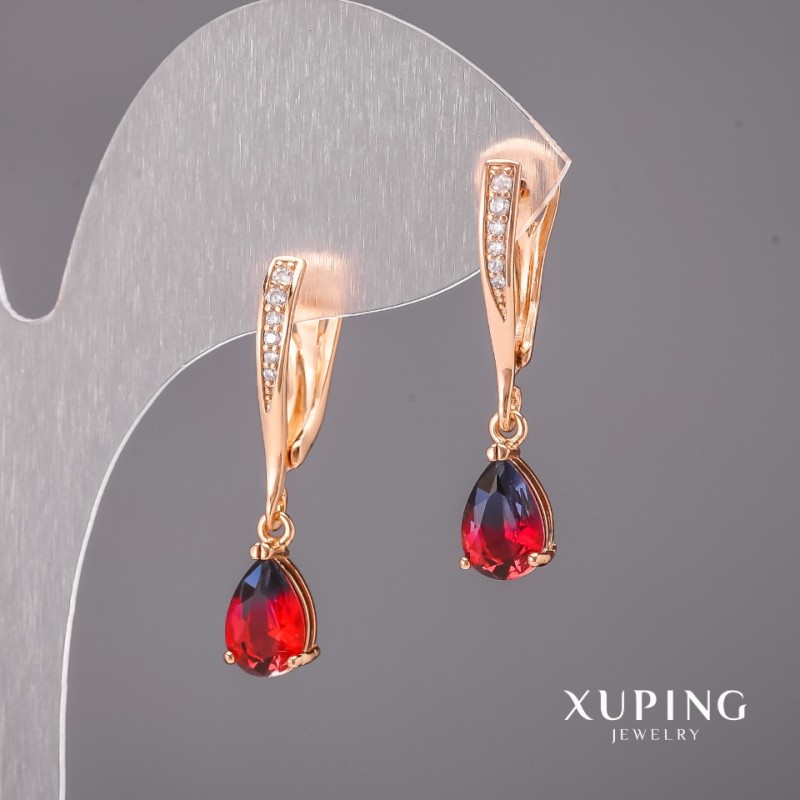 Обеци Xuping хамелеони 6×30 мм Позлата 18K