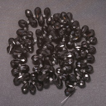 Мъниста от чешки кристал на конец, пеперуда от чешки кристал, диаметър 7×13 мм (плюс-минус), дължина 35 см