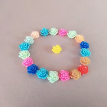 Мънисти розички, асорти, през отвора 10 мм, фас. 20 бр.