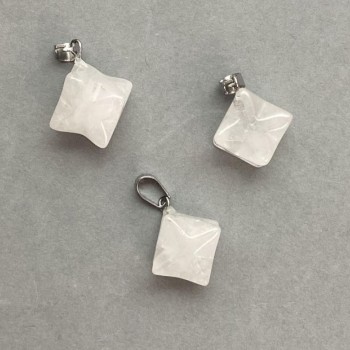 Кулон Меркаба от планински кристал 10х10 мм