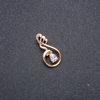 Ожерелие Xuping позлатяване 18K с бял камък и страз 27×13 мм +