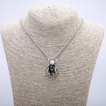 Висулка «Демон» 35×24 мм на верижка, дължина 70 см, сребърен метал