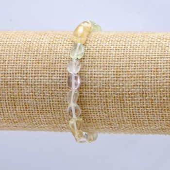 Браслет на ластик Асортимент галтовка, диаметър 8×6 мм +