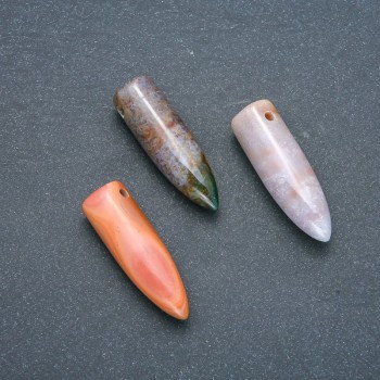 Кулон маятник топка от яшма асортимент 13×40 мм (+/-) без халка